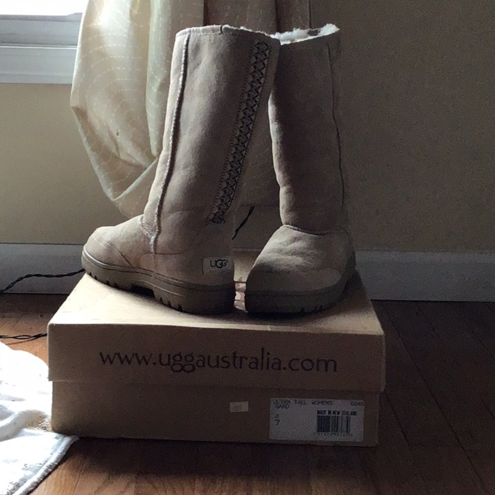 UGG Ultra Tall Womens Boots (5245), Sand, US size 7